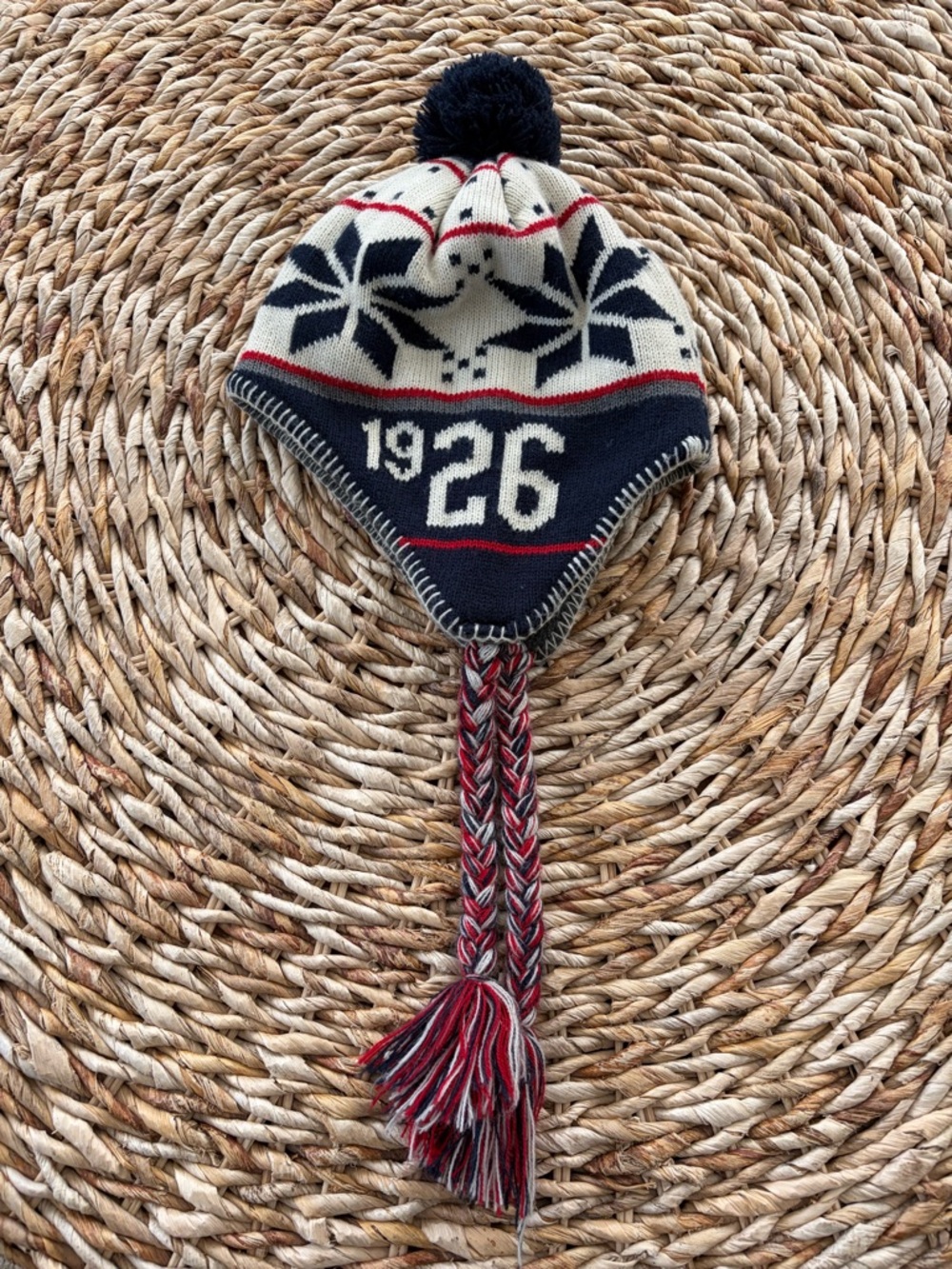 Old Time Hockey NY Rangers Tobaggan Beanie Fair Isle Hat - Picture 2 of 8